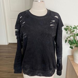 LF Distressed Crew Neck Sweater